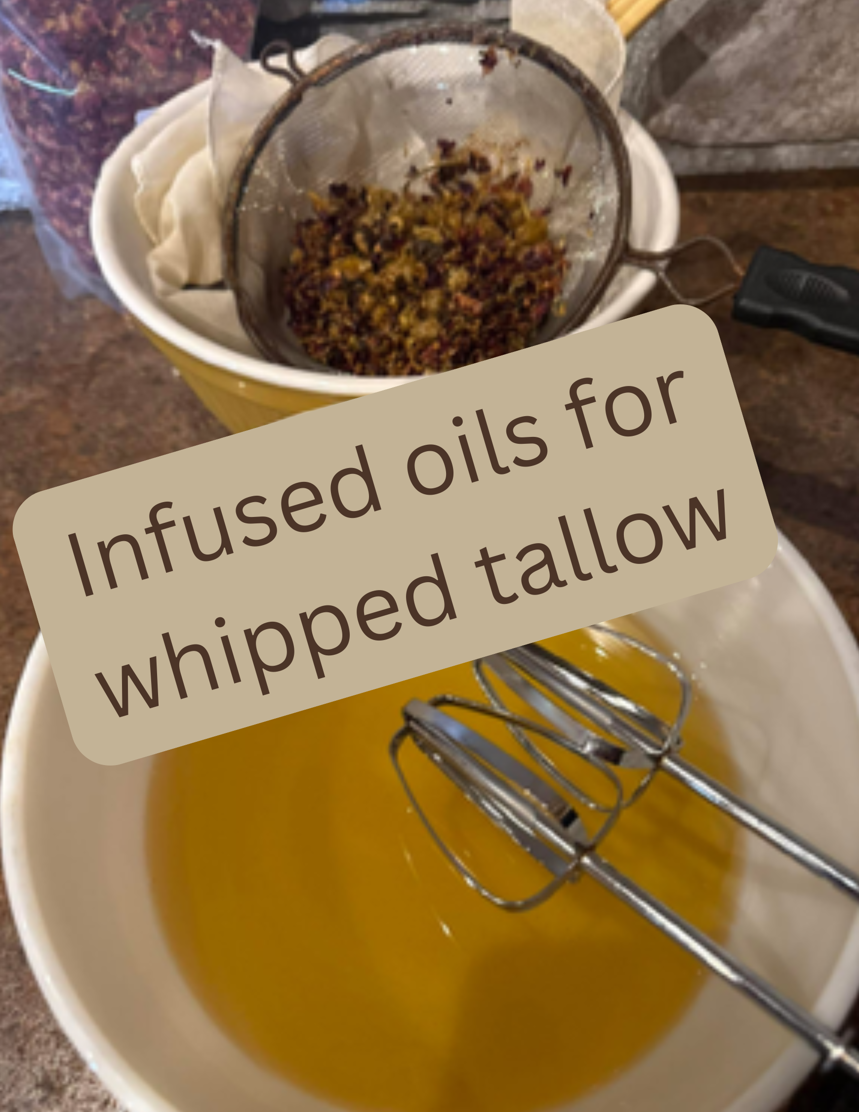Rose & chamomile infused tallow!